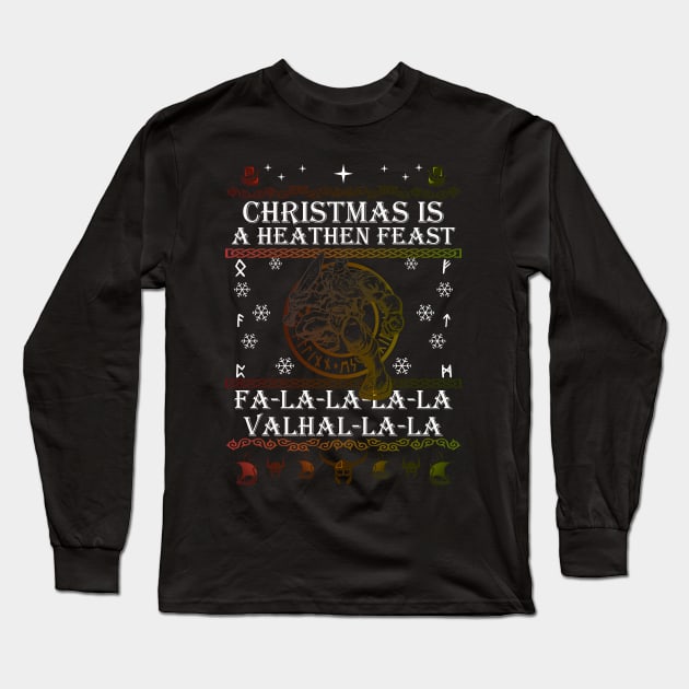 Christmas viking sweater 4 Long Sleeve T-Shirt by jc007